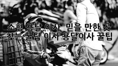 소형 용달 이사 🚚💨 믿을 만한 곳 찾는 꿀팁! #이사 #용달이사 #꿀팁