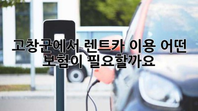 고창군에서 렌트카 이용, 어떤 보험이 필요할까요?